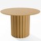 Homeroots 46" Brown Solid Wood Pedestal Base Round Top Dining Table 720996 - alternate 1