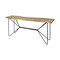 Homeroots 66" Natural and Black Solid Wood and Iron Abstract Base Console Table 380246 - alternate 2