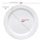 Smarty Had A Party 7.5" White Vintage Round Disposable Plastic Appetizer/Salad Plates (120 Plates), 120PK 867WH-CASE - alternate 2