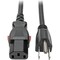 Eaton Tripp Lite Series Computer Power Cord, NEMA 5-15P to Locking C13 - 10A, 125V, 18 AWG, 1 ft. 0.31m P006-L01 - alternate 1