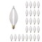 Bulbrite Spunlite 25w Dimmable C11 Incandescent Light Bulbs Candelabra (E12) Base, Satin Finish, 25PK 861974 - alternate 1