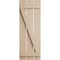 Ekena Millwork Rustic Three Board Spaced Board-n-Batten Rough Sawn Faux Wood Shutters w/Z-Board, 17 1/2W x 78H, PR SHUBSZ17X78RSPR - alternate 2