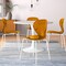 Leisuremod Modern Oyster Transparent Side Dining Side Chair with White Base in Transparent Orange OCW-17TOR - alternate 2