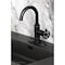 Kingston Brass One-Handle 1-Hole Bathroom Faucet with Knurled Handle, Deck Plate, and Push Pop-Up Drain KSD2210RKZ - alternate 3