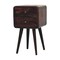 Homeroots 22" Brown Solid Wood Square Two Drawer Nightstand 651793 - alternate 2