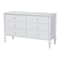 Baxton Studio Callison Spindle Dresser - 6-Drawer Horizontal Cabinet with Turned Accents for Bedroom, White 271-14743-ZORO - alternate 1