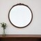 Homeroots 30" Brown Crowned Top Antiqued Glass Framed Accent Mirror 485095 - alternate 2