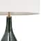 Homeroots 27" Blue Green Glass LED Table Lamp With White Drum Shade 528693 - alternate 2