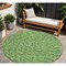 Homeroots 8' Green Blue And Ivory Round Polka Dot Washable Indoor Outdoor Area Rug 599036 - alternate 1