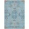 Homeroots 5' X 8' Sky Blue Gray And Charcoal Floral Washable Indoor Outdoor Area Rug 605486 - alternate 2