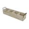 Homeroots 20" Brown Solid Wood And Metal Box 487958 - alternate 2