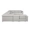 Homeroots Light Gray Italian Leather Power Reclining U Shaped Ten Piece Corner Sectional With Console 634689 - alternate 3