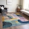 Homeroots 3' X 5' Green Purple And Pink Abstract Washable Indoor Outdoor Area Rug 604438 - alternate 2