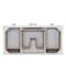 James Martin Vanities Olena 48" Single Vanity, Light Mappa Burl and Polished White, w/ 3 CM Siberian Silestone Top D804-V48-LMB-3SFR - alternate 2
