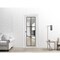 Sartodoors Slab Barn Door Panel Clear Glass, Lucia 2366 White Silk and Aluminum Strips, Sturdy Finished Doors LUCIA2366S-WS-42 x 96 - alternate 2
