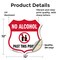 Signmission No Alcohol Shield Sign No Alcohol Past T, 12 Inch X 12 Inch, Vinyl Decal SHI-D-12-390 - alternate 2