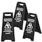 Gritt Commercial Black Caution Wet Floor Sign, Pack of 3, 3PK GRI184-BLK-3PK - alternate 2