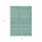 Homeroots 5' X 8' Turquoise And Aqua Striped Washable Indoor Outdoor Area Rug 615381 - alternate 2