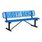 Leisure Craft 6' Personalized Standard Buddy Bench Bench With Back, Expanded Metal, Portable, Blue PB6WBP-BLUE - alternate 1