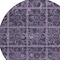 Homeroots 8' Purple Plum And Charcoal Round Medallion Washable Indoor Outdoor Area Rug 589310 - alternate 2