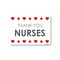 Signmission Public Safety, 12" Height, Aluminum, 18" x 12", Thank You Nurses 2, Thank You Nurses 2 OS-NS-A-1218-25422 - alternate 1