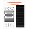 Vevor Window Awning Door Canopy 80x36 in Outdoor Steel Front Door Awnings Anti-Rust CGW-80INCH - alternate 4