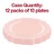 Smarty Had A Party 7.5" Pearl Pink Round Lotus Plastic Appetizer/Salad Plates, 120PK 8857-PNK-CASE - alternate 2