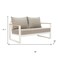 Homeroots 56" Taupe Polypropylene Sofa 667654 - alternate 2