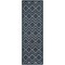 Homeroots 6' Navy Blue And Ivory Geometric Indoor Outdoor Area Rug 556298 - alternate 2