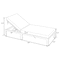 Leisuremod Chelsea Modern Outdoor White Chaise Lounge Chair With Red Cushions CLW-77R2 - alternate 2
