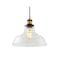 Jonathan Y Litchfield 11" Farmhouse Metal/Glass LED Pendant, Brass Gold JYL3522A - alternate 1