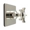Kingston Brass Single-Handle Three-Way Diverter Valve with Square Trim Kit, Polished Nickel KS3046NX - alternate 1