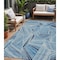 Homeroots 5' X 8' Blue And Teal Blue Geometric Washable Indoor Outdoor Area Rug 594768 - alternate 1