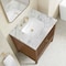 James Martin Vanities Myrrin 30" Single Vanity, Mid-Century Walnut w/ 3 CM Carrara Marble Top 485-V30-WLT-3CAR - alternate 2