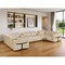 Homeroots Beige Italian Leather Power Reclining U Shaped Eight Piece Corner Sectional With Console 634675 - alternate 2