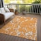 Homeroots 5' X 8' Orange Brown And Ivory Striped Washable Indoor Outdoor Area Rug 600913 - alternate 2