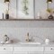Apollo Tile 12x13 Warm Beige Crystal Sand, Thassoss White Marble Mosaic Wall and Floor Tile 5.59 sq ft/case, 5PK APLSAH88OC02A - alternate 2