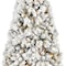 Homeroots 7' Pre Lit Full Flocked Pine Christmas Tree 713097 - alternate 2