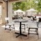 Flash Furniture 36" Round Tabletop, Seamless Surface Technology, Gray Faux Concrete, 30x30 Black Table Height X-Base ST-RD36-CMGY-T3030-GG - alternate 3