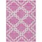 Homeroots 8' X 10' Blush And Ivory Geometric Washable Indoor Outdoor Area Rug 593753 - alternate 2