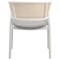 Leisuremod Ervilla Dining Chair with White Powder Coated Steel Legs and Wicker Back, Grey ECW-20GR - alternate 3