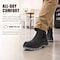 Handpoint Mens 6 in Soft Toe Work Boots-Black Crazy Horse Leather Slip-On Safety Boots, Slip Resistant, 12 80N04-EE-12 - alternate 2
