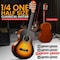 Pyle Beginner Acoustic Guitar Kit, 1/4 Junior Size All Wood Instrument for Kids, Adults, 30 in Sunburst PGACLS30SBD - alternate 2