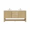 James Martin Vanities Marigot 72" Double Vanity, Sunwashed Oak, w/ 3 CM Tajnar Eclos Top w/FreePower Wireless Charger D404-V72-SWO-FTJR - alternate 1