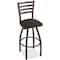 Holland Bar Stool Co 30" Swivel Bar Stool, Pewter Finish, Black Vinyl Seat 41030PWBlkVinyl - alternate 1