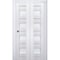 Sartodoors Sliding Closet Bi-fold Doors White Solid Core Modern Interior VEREGIO7455BF-WS-72 x 84 (2* 36x84) - alternate 1
