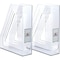 Acrimet Magazine File Holder Vertical Rack, Durable Plastic Desk Organizer, Crystal, 2PK 277.2 - alternate 1