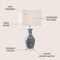 Jonathan Y May 28" Ceramic/Crystal LED Table Lamp, Blue/White JYL5046A - alternate 2