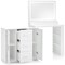 Homeroots 59" White Wood Lighted Three Drawer Dresser 714269 - alternate 2