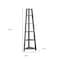 Homeroots 71" Taupe Wood Five Tier Corner Bookcase 332853 - alternate 2